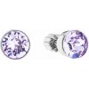 Strieborné náušnice pecka so Swarovski kryštálmi fialové okrúhle 31113.3 violet Strieborné náušnice pecka so Swarovski kryštálmi fialové okrúhle 31113.3 violet
