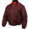 ROTHCO bunda ULTRA FORCE MA1 FLIGHT MAROON veľ.3XL ROTHCO bunda ULTRA FORCE MA1 FLIGHT MAROON veľ.3XL