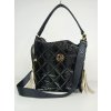 Čierna šuštiaková kabelka na rameno GROSSO GS-3179-black Čierna šuštiaková kabelka na rameno GROSSO GS-3179-black