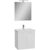 Kúpeľňová zostava s umývadlom zrcadlem a osvětlením VitrA Mia 59x61x39,5 cm biela lesk MIASETFP60B Kúpeľňová zostava s umývadlom zrcadlem a osvětlením VitrA Mia 59x61x39,5 cm biela lesk MIASETFP60B