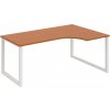Pracovný stôl UNI O, ergo, ľavý, 180x75,5x120 cm, čerešňa/biela Pracovný stôl UNI O, ergo, ľavý, 180x75,5x120 cm, čerešňa/biela