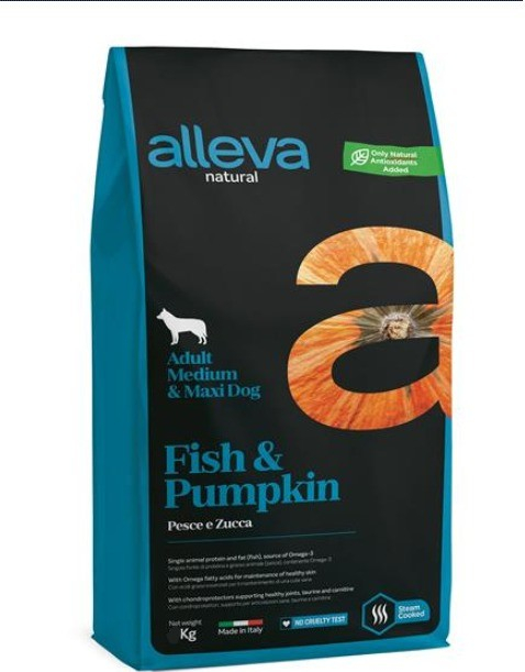 Alleva Natural Adult Medium / Maxi Fish and Pumpkin 2 kg