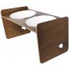 Stojan na misky pre psov Dogbar RACIO L pre veľké plemená 2x miska 2500 ml 62 x 36 x 34 cm hnedé drevo Stojan na misky pre psov Dogbar RACIO L pre veľké plemená 2x miska 2500 ml 62 x 36 x 34 cm hnedé drevo
