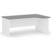 Rohový kancelársky písací stôl PRIMO WHITE, 180x120 cm, pravý, biela/grafit Rohový kancelársky písací stôl PRIMO WHITE, 180x120 cm, pravý, biela/grafit