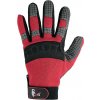 CXS SHARK / Kombinované rukavice - červená/čierna 10 CXS SHARK / Kombinované rukavice - červená/čierna 10