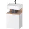 Duravit Qatego skrinka 44x35x64.5 cm závesná kúpeľňová skrinka pod umývadlo biela-dreva QA4076L55180000 Duravit Qatego skrinka 44x35x64.5 cm závesná kúpeľňová skrinka pod umývadlo biela-dreva QA4076L55180000