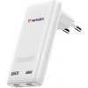 Verbatim Fold ,n, Go, GaN nabíjačka do siete 2 USB-C PD 3.0, biela, 65W, pevná EU vidlica Verbatim Fold ,n, Go, GaN nabíjačka do siete 2 USB-C PD 3.0, biela, 65W, pevná EU vidlica
