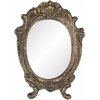 Clayre & Eef Oválne zrkadlo v zlatom ráme vo vintage štýle s patinou - 9 * 1 * 12 cm - Clayre & Eef Clayre & Eef Oválne zrkadlo v zlatom ráme vo vintage štýle s patinou - 9 * 1 * 12 cm - Clayre & Eef