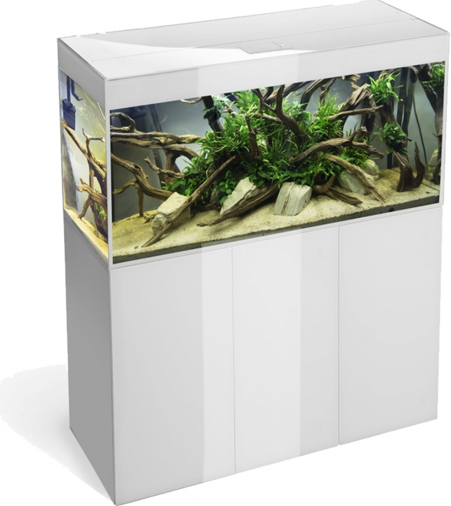 Aquael Glossy akvarijný set biely 120 x 40 x 63 cm, 260 l
