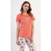 Vienetta Dámske pyžamo kapri Koala: oranžová M Vienetta Dámske pyžamo kapri Koala: oranžová M