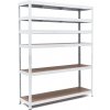 Policový regál Trestles RH 2000x1200x400, nosnosť 2100 kg, 6 políc Farba: biela, Typ police: drevená MDF 5,4 mm Policový regál Trestles RH 2000x1200x400, nosnosť 2100 kg, 6 políc Farba: biela, Typ police: drevená MDF 5,4 mm