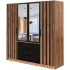 ArtStol Šatníková skriňa BALI LUX D4 | dub wotan/čierna ArtStol Šatníková skriňa BALI LUX D4 | dub wotan/čierna