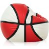 Sedací vak Basketbal ekokoža, krémový / červený Sedací vak Basketbal ekokoža, krémový / červený