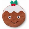 Plyšový dekoračný vankúš s vianočným motívom 35x35 cm Christmas Pudding – Catherine Lansfield Plyšový dekoračný vankúš s vianočným motívom 35x35 cm Christmas Pudding – Catherine Lansfield