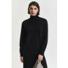 GANT SUPERFINE LAMBSWOOL MOCK NECK BLACK GANT SUPERFINE LAMBSWOOL MOCK NECK BLACK
