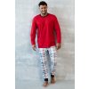Italian Fashion pánske pyžamo Andros dł.r. dł.sp. červená