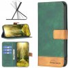Peňaženkové kožené puzdro Color Matching Skin na Motorola Moto E20 / E30 / E40 - Zelená Peňaženkové kožené puzdro Color Matching Skin na Motorola Moto E20 / E30 / E40 - Zelená