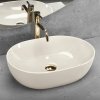 Rea Lisa, umývadlo na dosku 490x350x140 mm, ecru lesklá, REA-U4591 Rea Lisa, umývadlo na dosku 490x350x140 mm, ecru lesklá, REA-U4591