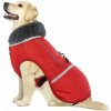 Zimná bunda pre psa zateplená fleecom, vodeodolná, červená, veľkosť S Zimná bunda pre psa zateplená fleecom, vodeodolná, červená, veľkosť S