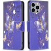 Puzdro na iPhone 14 Pro Max Motýľ fialové Puzdro na iPhone 14 Pro Max Motýľ fialové