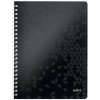 Špirálový zošit, A4, štvorčekový, 80 listov, LEITZ Wow, čierna Špirálový zošit, A4, štvorčekový, 80 listov, LEITZ Wow, čierna