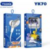 Slúchadlá Yookie YK70 3,5mm konektor - Biele Slúchadlá Yookie YK70 3,5mm konektor - Biele