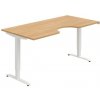 Pracovný stôl Motion Ergo, ZO, 2S, 180x70,5-120,5x90 cm, dub/biela Pracovný stôl Motion Ergo, ZO, 2S, 180x70,5-120,5x90 cm, dub/biela