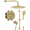 SAPHO SMART SELECT sprchový set s termostatickou batériou, 2 výstupy, posuvný držiak sprchy, zlatý matný RP032GB-02 SAPHO SMART SELECT sprchový set s termostatickou batériou, 2 výstupy, posuvný držiak sprchy, zlatý matný RP032GB-02