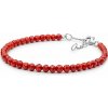 Silvego Strieborný náramok Tabby s pravým červeným korálom GRP214BCR Silvego Strieborný náramok Tabby s pravým červeným korálom GRP214BCR