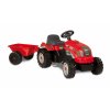 Smoby šliapací traktor GM Bull s vlečkou červený