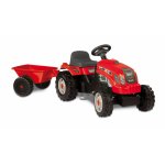 Smoby šliapací traktor GM Bull s vlečkou červený