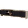 CMM Cama RTV PORTO 3D skrinka 190x38x50 dub/čierna CMM Cama RTV PORTO 3D skrinka 190x38x50 dub/čierna