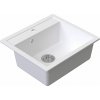 Ruvetti Ditto granitový drez 56x51 cm biela 3001D_WH60_W Ruvetti Ditto granitový drez 56x51 cm biela 3001D_WH60_W