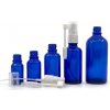 Sklenená fľaška, modrá, sprej do hrdla, 50 ml Sklenená fľaška, modrá, sprej do hrdla, 50 ml