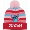 DIFUZED · Dievčenská zimná pletená čiapka s brmbolcom Stitch - licencia Lilo & Stitch Červená DIFUZED · Dievčenská zimná pletená čiapka s brmbolcom Stitch - licencia Lilo & Stitch Červená