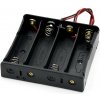 Batériový box pre 4 kusy 18650 batérií, sériový, 14.8V Batériový box pre 4 kusy 18650 batérií, sériový, 14.8V