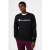 Champion Men’s Fleece Crewneck Sweatshirt Script Logo Black