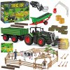 Traktor s prívesom Bobo-San viacfarebná súprava s figúrkami 1:24 Traktor s prívesom Bobo-San viacfarebná súprava s figúrkami 1:24