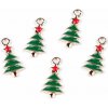 Kovový prívesok / ťaháčik na zips vianočný stromček - zelená hviezda (5 ks) Kovový prívesok / ťaháčik na zips vianočný stromček - zelená hviezda (5 ks)