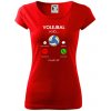 Volejbal volá - Dámske tričko Pure - 2XL ( Červená ) Volejbal volá - Dámske tričko Pure - 2XL ( Červená )