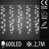 Vianočná LED svetelná záclona CLUSTER na spájanie vonkajšia - 600LED - 2,7M Studená biela Vianočná LED svetelná záclona CLUSTER na spájanie vonkajšia - 600LED - 2,7M Studená biela