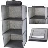 Verk 01325 Závesný organizér s 3 priehradkami 30x30x60cm šedá