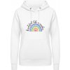 AWDis Hoodie Mikina - Dúha s nápisom - Beautiful like a rainbow - Arktická biela - S - Dámske AWDis Hoodie Mikina - Dúha s nápisom - Beautiful like a rainbow - Arktická biela - S - Dámske