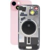 Apple iPhone 15 - Sklo Zadného Housingu + Sklíčko Kamery + Kovový Pliešok + Magsafe Magnet (Pink), Pink Apple iPhone 15 - Sklo Zadného Housingu + Sklíčko Kamery + Kovový Pliešok + Magsafe Magnet (Pink), Pink
