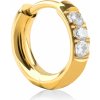 Troli Pozlátená kruhová single náušnice so zirkónmi VHLLE2008G Troli Pozlátená kruhová single náušnice so zirkónmi VHLLE2008G