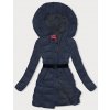 Tmavomodrá dámska zimná páperová bunda (2M-007) odstíny modré XXL (44) Tmavomodrá dámska zimná páperová bunda (2M-007) odstíny modré XXL (44)