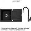 INVENA INVENA - Granitový drez TESALIA dlhý odkvap, čierny s automatickým sifónom, chróm + batéria JOGA PLUS AZ-01-043-SET INVENA INVENA - Granitový drez TESALIA dlhý odkvap, čierny s automatickým sifónom, chróm + batéria JOGA PLUS AZ-01-043-SET