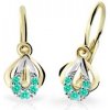 Cutie Jewellery Detské bicolor náušnice zo žltého zlata C2270-10-X-1 svetlo zelená Cutie Jewellery Detské bicolor náušnice zo žltého zlata C2270-10-X-1 svetlo zelená