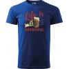 Sablio Tričko s potlačou Life is BREWTIFUL - modré 5XL Sablio Tričko s potlačou Life is BREWTIFUL - modré 5XL