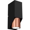 Luminex | Nástenné svietidlo WALL 1xGU10/8W/230V čierna/medená | LU3110 Luminex | Nástenné svietidlo WALL 1xGU10/8W/230V čierna/medená | LU3110